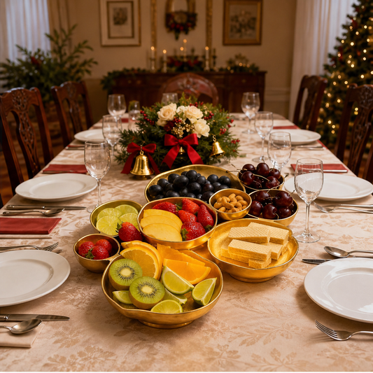 Aurelle Table – Gold Brass 9-Bowl Cluster Appetizer Serving Dish + 50% OFF lifestyle
