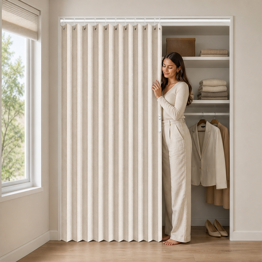 Pleatvale – Drill-Free Magnetic Accordion Folding Door Curtain + 50% OFF lifestyle