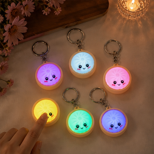 Bunglow – Touch-Sensing Light-Up Dumpling Fidget Keychain lifestyle