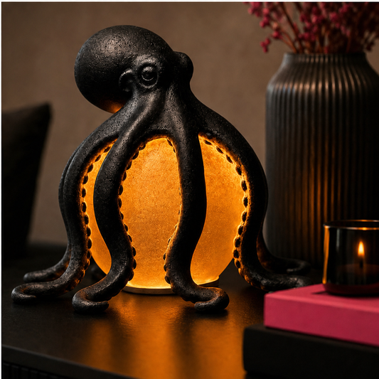 Reeflume – Hand-Sculpted Resin Octopus Ambient Table Lamp lifestyle