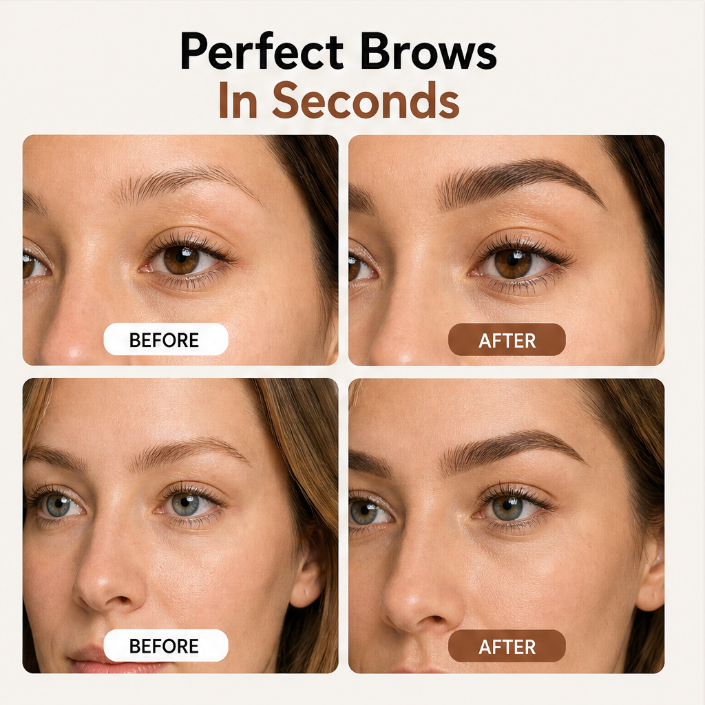 Browmere – Waterproof Stamp & Stencil Kit for Instant Full Brows + 1+1 FREE features