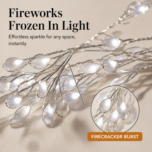 Starburst Alcove – Firecracker Cluster Copper Wire LED String Lights + 50% OFF features