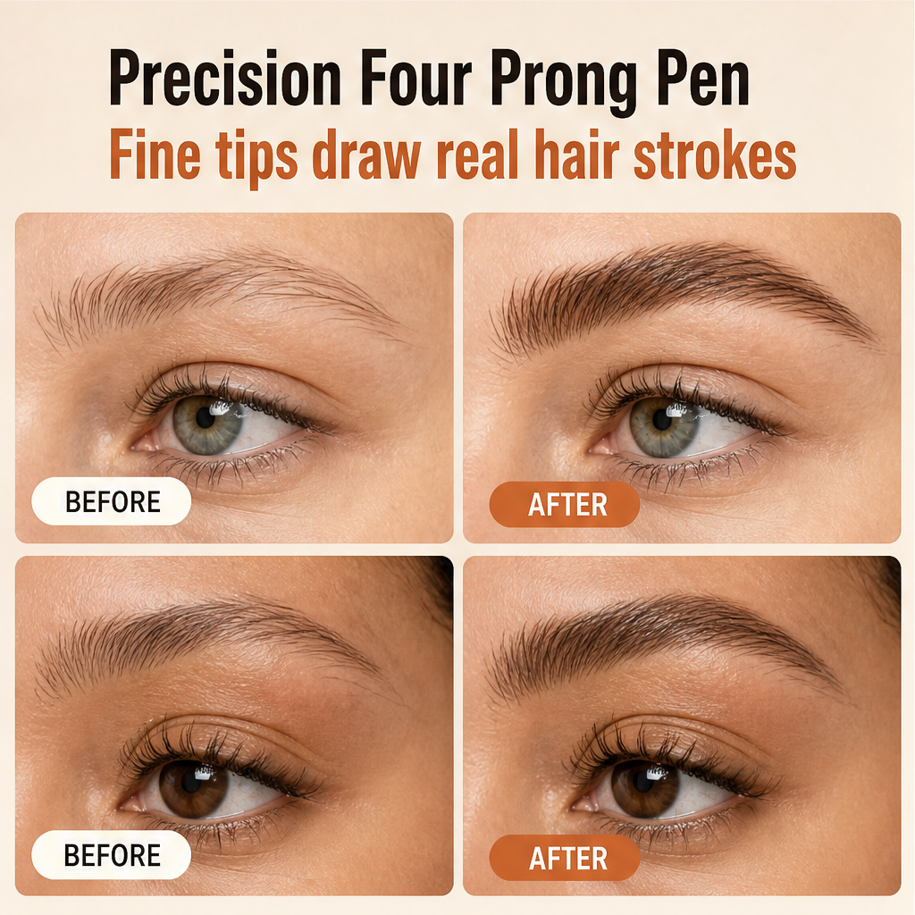 Strokeworth – Four-Prong Hair-Stroke Liquid Eyebrow Pen + BUY 1 + PICK 1 FREE COLOR features