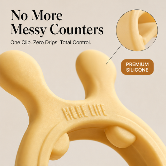 Simmerly – Non-Drip Utensil Holder & Boil-Over Stopper Silicone Clip + 1+1 FREE features