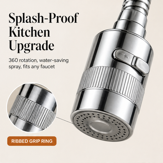Flowarc – 720° Rotating Splash-Proof Pressure Boost Faucet Nozzle + 50% OFF features