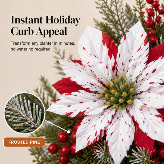 Frostpetal – Weatherproof Poinsettia Stems for Urns & Planters + 50% OFF features