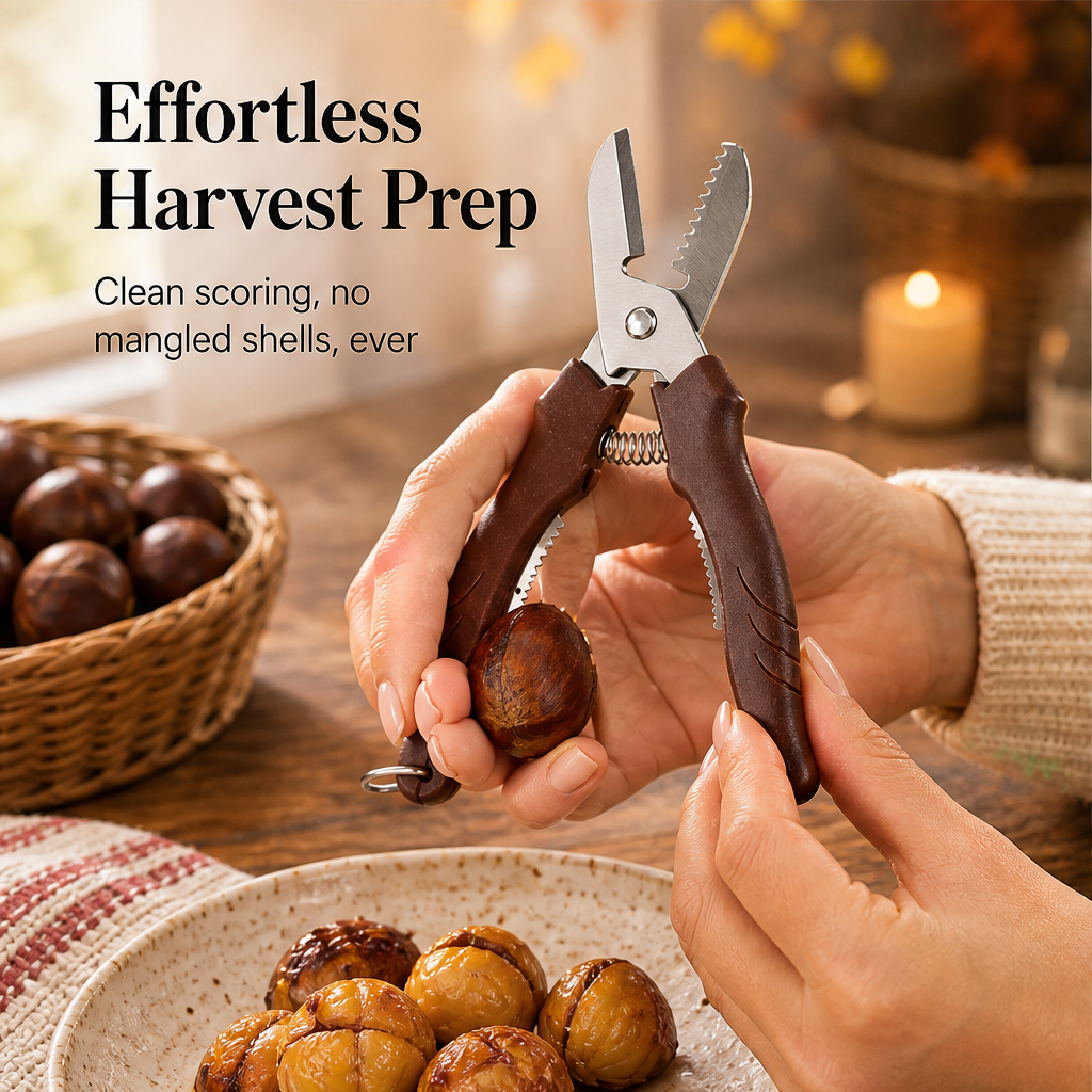Shellwick – Dual-Edge Spring-Assisted Chestnut Shear + 50% OFF features