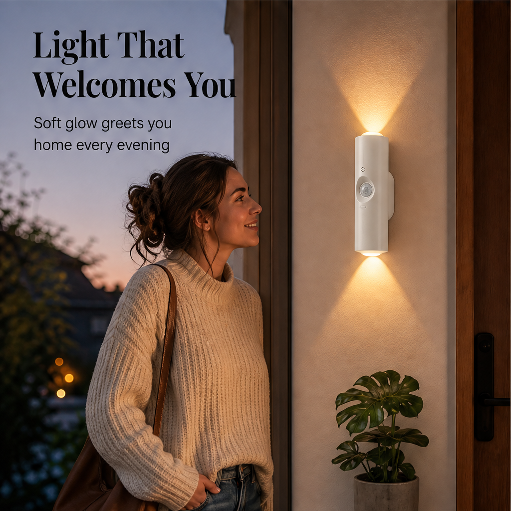 Glowmere – Magnetic Motion-Sensor RGB Wall Light + 50% OFF features