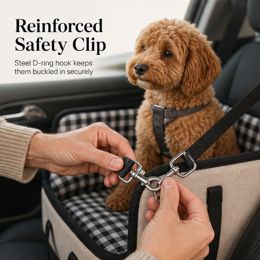 Cradlepup – Non-Slip Booster Seat with Safety Tether for Small Dogs features