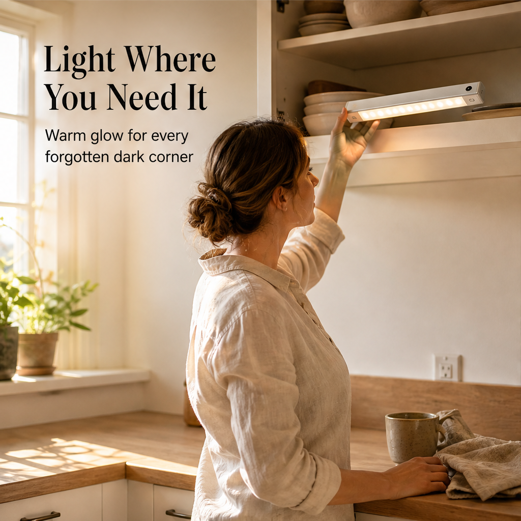 Glowmere – Motion Sensor Magnetic Rechargeable LED Cabinet Light + 50% OFF features