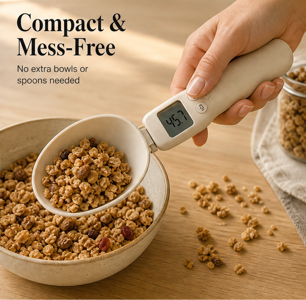 Measureon – Digital Measuring Spoon with Easy-Read Scale + 50% OFF features