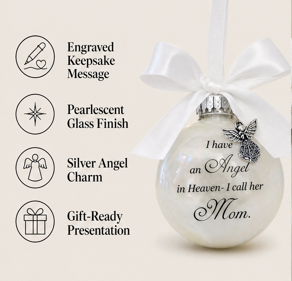 Everwing Memorials – Engraved Angel Charm Memorial Bauble + 50% OFF features