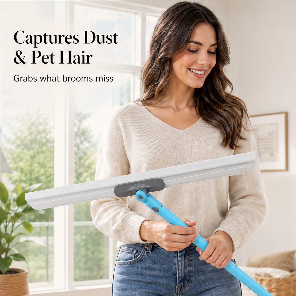 Sweepwick – Flexible Blade Sweeper for Floors, Carpets & Windows + 50% OFF features