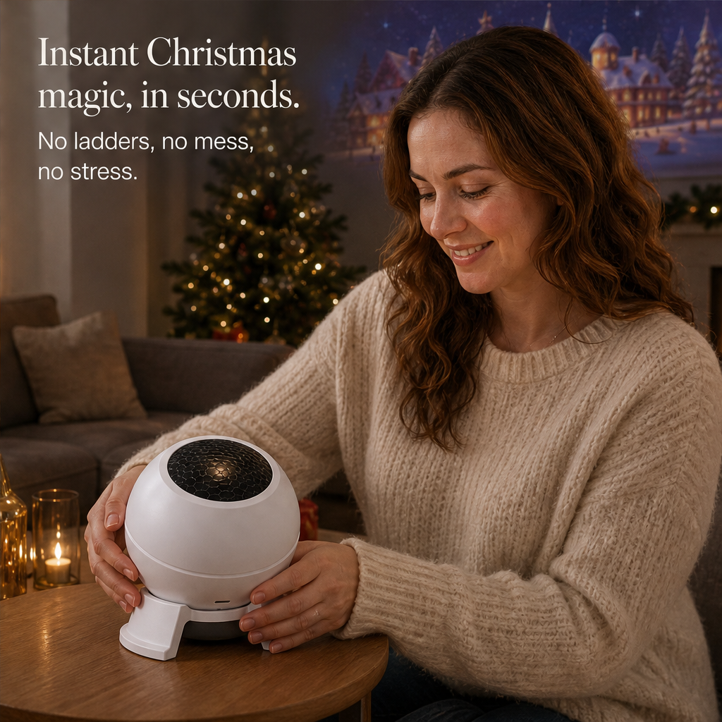 Hearthglow – 360° Rotating Scene Projector Lamp + 50% OFF features