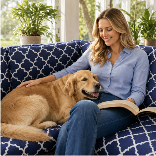 Wickmoor – Scratch-Resistant Elastic-Hem Patio Sofa Cushion Covers lifestyle