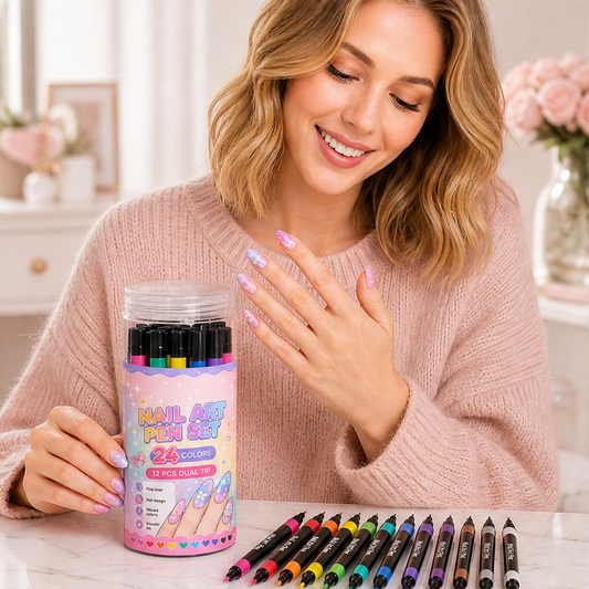 Nailuxe Studio – 24 Colour Dual-Tip Nail Art Pens Set + BUY 1 + PICK 1 FREE COLOR lifestyle