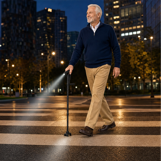Nightpath – Folding LED Light Support Cane with Adjustable Height + 50% OFF lifestyle