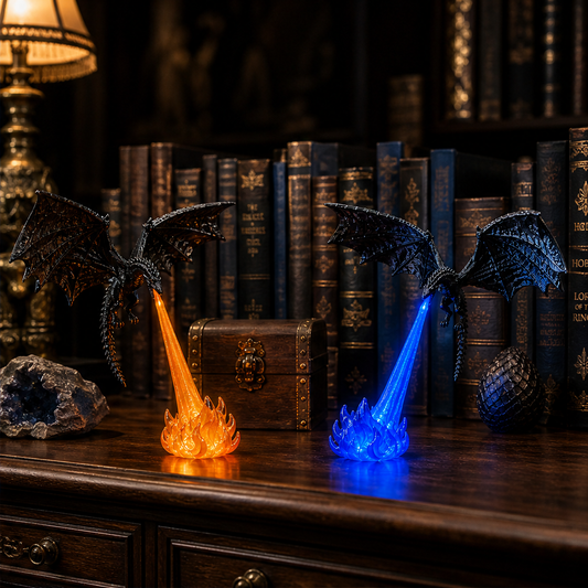 Emberwyrm – Glowing LED Flame 3D Dragon Bookshelf Display + 50% OFF lifestyle