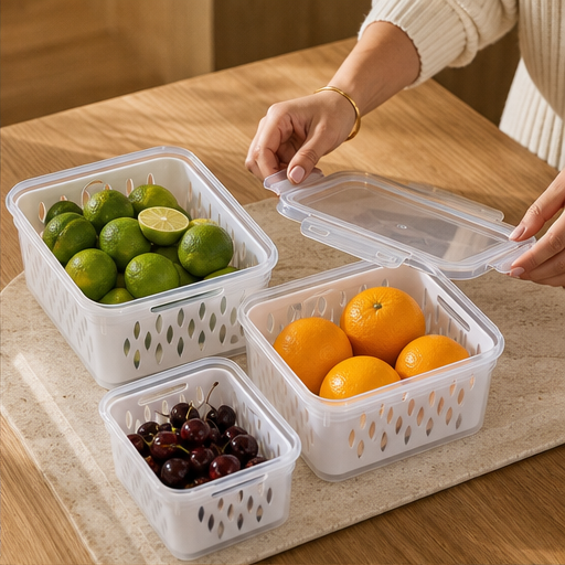 Fressco – Ventilated Colander 3-Piece Fruit Storage Containers + 50% OFF lifestyle