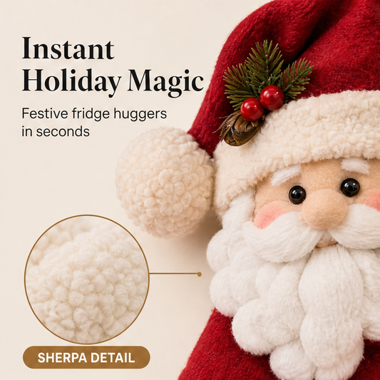 Hollyhug – Plush Santa & Snowman Fridge Handle Huggers, Set of 2 + 50% OFF features