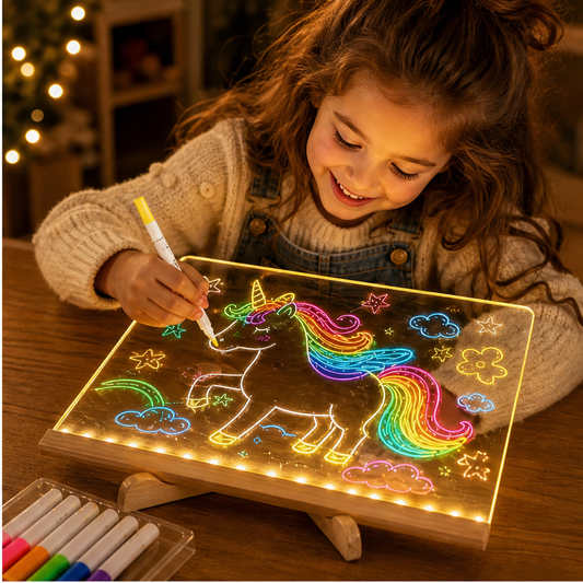 Glowlume – Light-Up Reusable LED Drawing Board with 7 Colour Pens + 50% OFF lifestyle