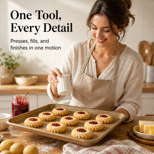 Flutewell – One-Press Fluted Design Jam Cookie Mould + 50% OFF features