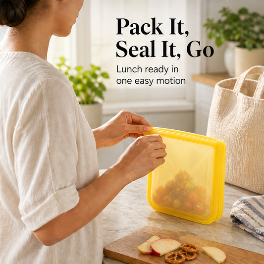 Seelok – Leak-Proof Reusable Silicone Food Storage Bags Set + 50% OFF features