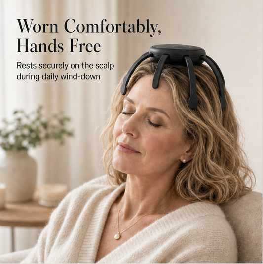 Skalmo – Hands-Free 8-Arm Scalp Massager with 4 Modes + 50% OFF