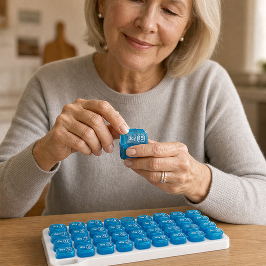 DoseWell – 31-Day Click-Lock Pill Box Organiser + 50% OFF lifestyle