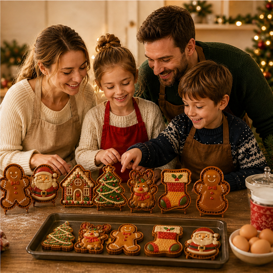 Gingerpress – 8-Piece Embossed Christmas Mini Cake Mould Set + 50% OFF lifestyle