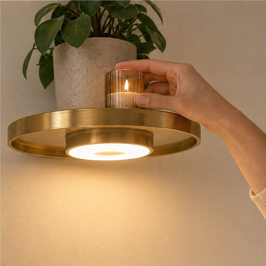 Gildglow – Floating LED Shelf with Warm Plant Lighting + 50% OFF lifestyle
