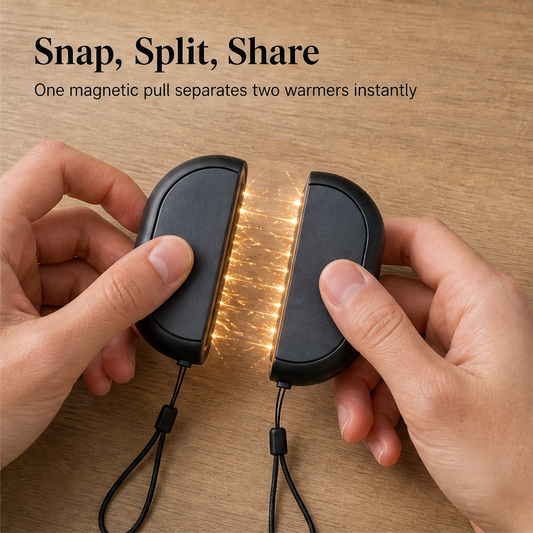 Cozywick – Magnetic Split Rechargeable Hand Warmer, Share the Heat + 50% OFF detail