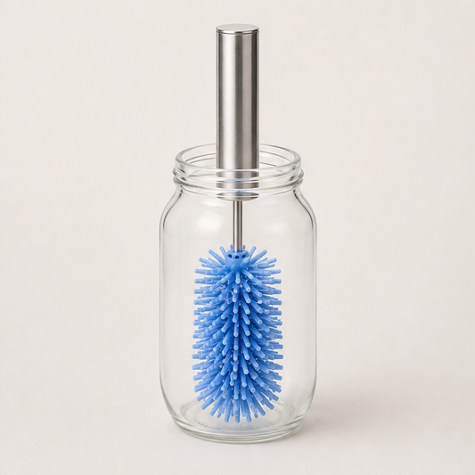Spinora – Press-Activated Rotating Silicone Glass Cleaning Brush + 50% OFF Blue