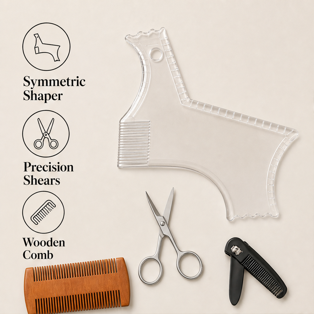 Jawline – Symmetrical Contour Beard Shaping Template + 50% OFF features