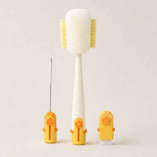 Brightwick – 5-in-1 Mold-Proof Bottle Brush Cleaning Set + 50% OFF Yellow
