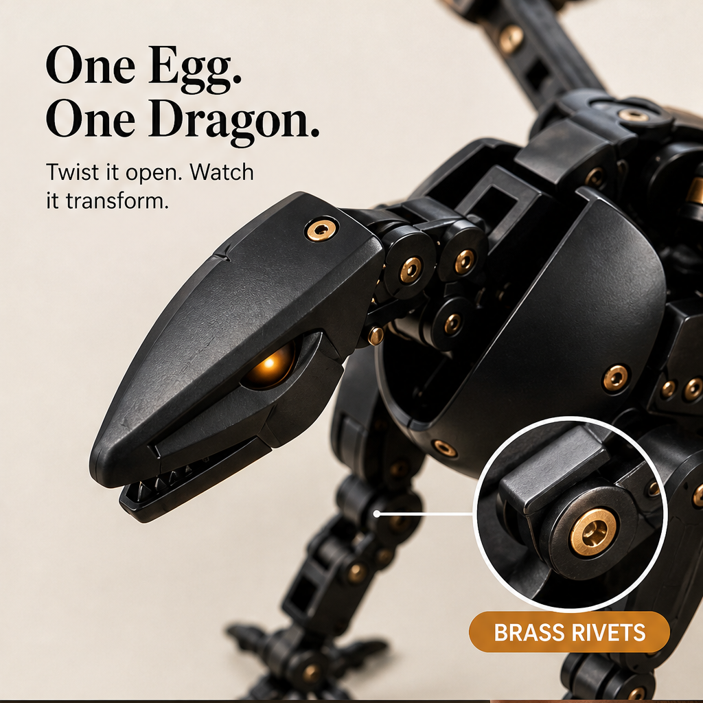 Shellwyrm – Egg to Dragon Transforming Mechanical Figure + 50% OFF features