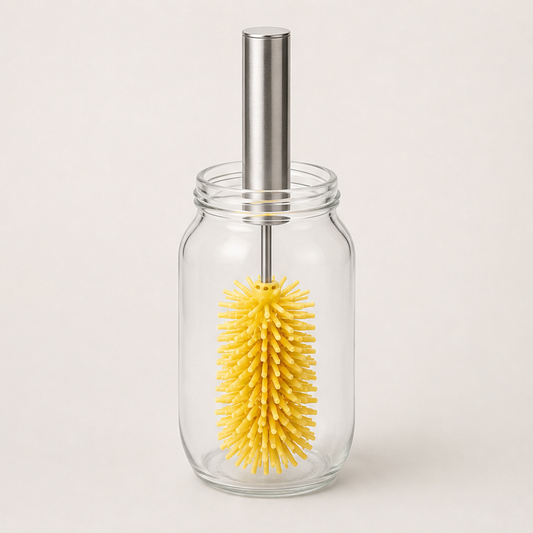 Spinora – Press-Activated Rotating Silicone Glass Cleaning Brush + 50% OFF Yellow