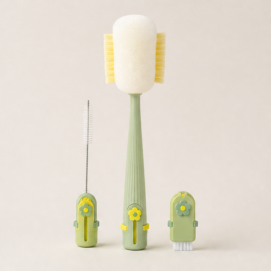 Brightwick – 5-in-1 Mold-Proof Bottle Brush Cleaning Set + 50% OFF Green
