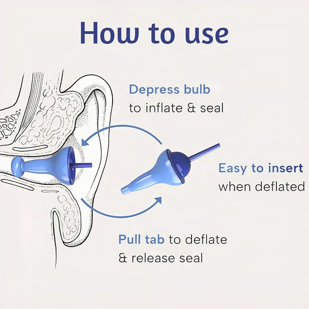 The AquaSeal™ Inflatable Earplug - A Perfect Seal, Every Time + 50% OFF