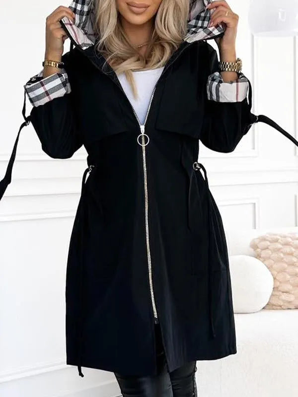 The Urban Plaid Coat - Chic Comfort, Cinch Your Style + 50% OFF