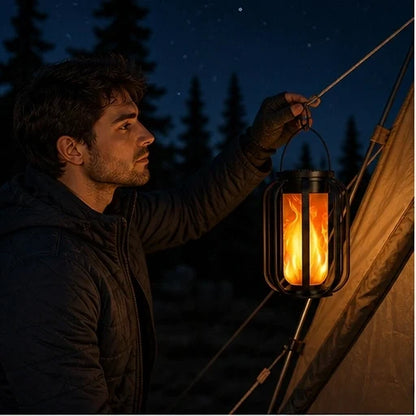 Emberwick – Solar Flickering Flame Lantern with Auto-On Dusk Sensor, Weatherproof + 50% OFF
