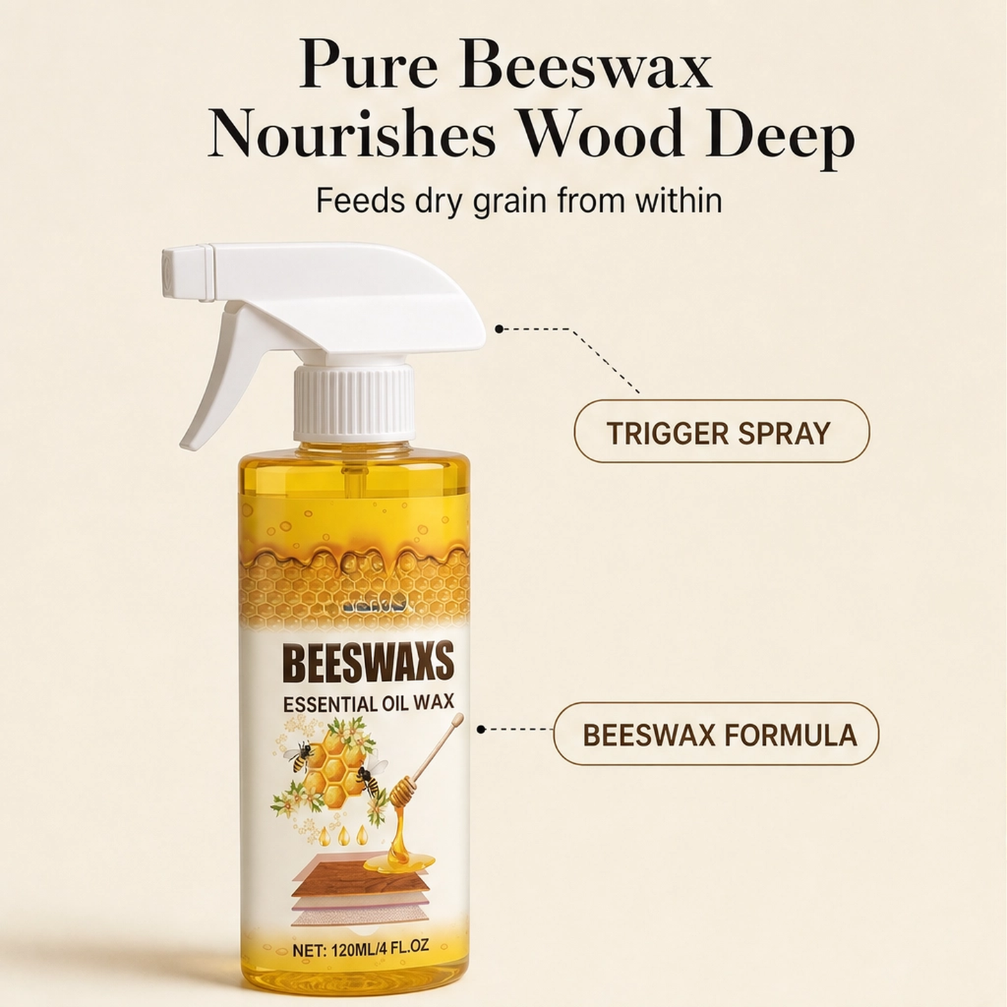 Beeswick™ – Natural Beeswax Wood Polish & Conditioner Spray + 50% OFF