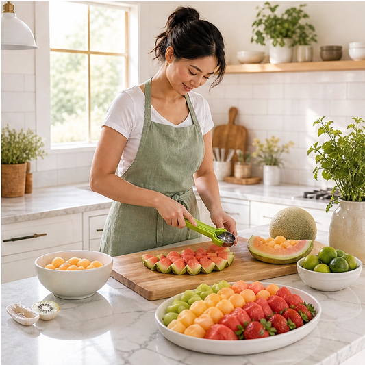 Grovecraft – 3-in-1 Stainless Steel Melon Baller & Carving Tool Kit + 50% OFF