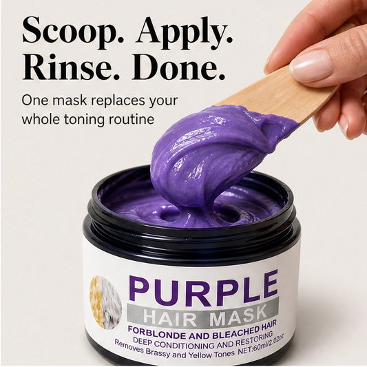Nacre – Yellow-Tone Removing Purple Hair Mask for Blonde & Gray Hair + Buy 1 Get 1 FREE