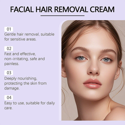 Petalune™ – Gentle Painless Facial Hair Removal Cream with Shea Butter & Centella + 1+1 FREE