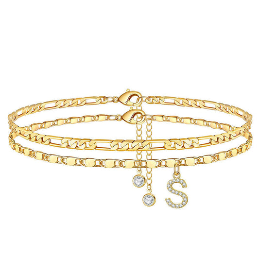 The AuraGlow Layered Anklet — Elegant Rhinestone Brilliance + 50% OFF