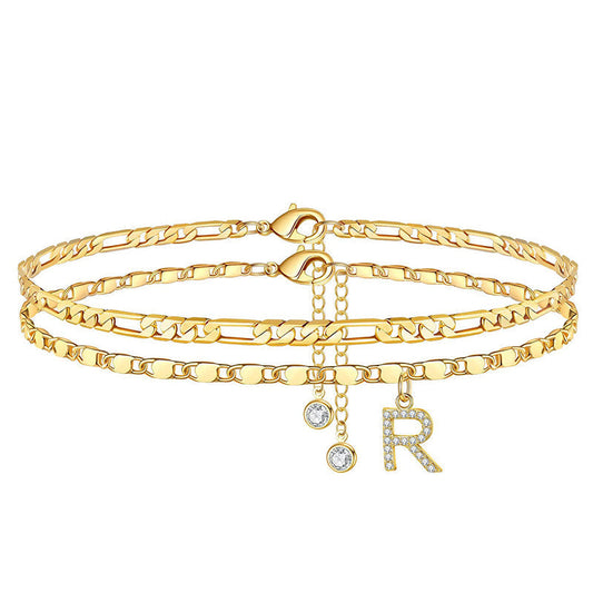 The AuraGlow Layered Anklet — Elegant Rhinestone Brilliance + 50% OFF