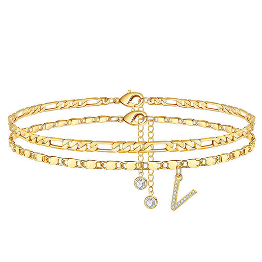The AuraGlow Layered Anklet — Elegant Rhinestone Brilliance + 50% OFF