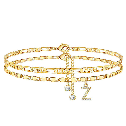 The AuraGlow Layered Anklet — Elegant Rhinestone Brilliance + 50% OFF