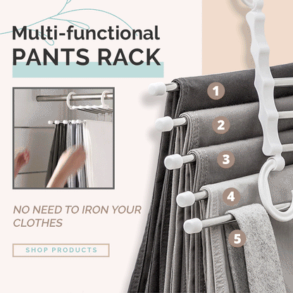The ClosetSpace Pants Rack - Maximize Space, Eliminate Wrinkles + 1+1 FREE